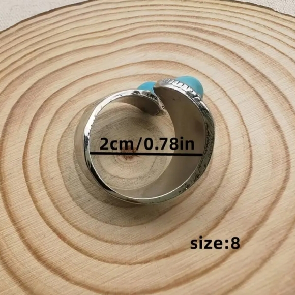 Vintage Bohemian Open Adjustable Ring Inlaid Gemstone For Women Fine Jewelry - Picture 13 of 16